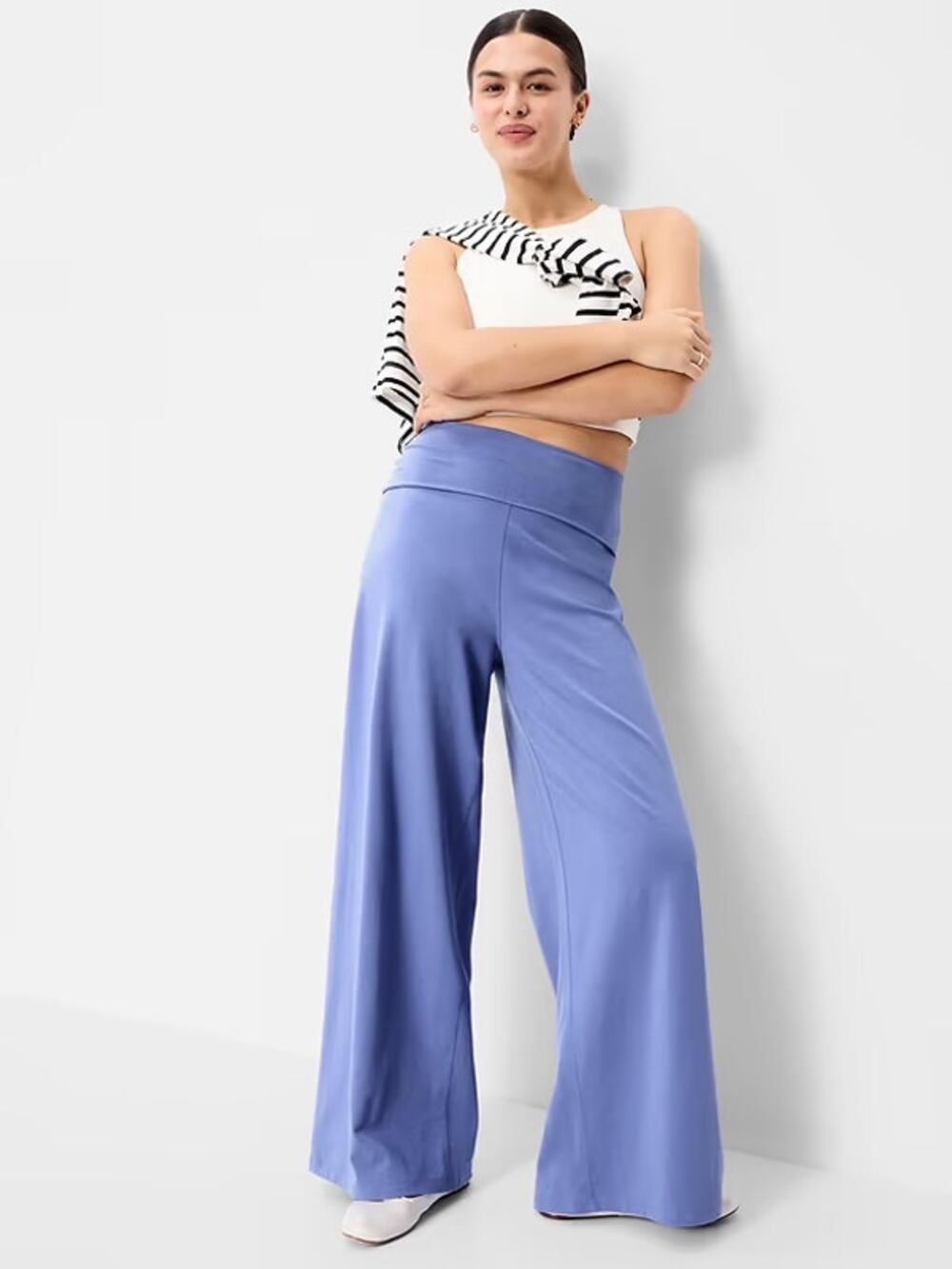 NWT Old‎ Navy Active Women’s High Rise Wide Leg Go Dry Powerchill 2X Fold Over